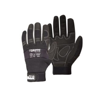 Grippa Black Anti Vibration Mechanic Gloves