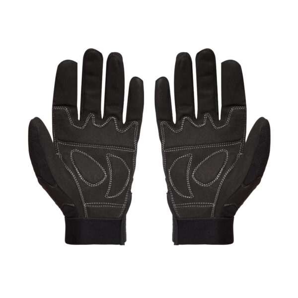 Black Anti Vibration Mechanics Gloves front