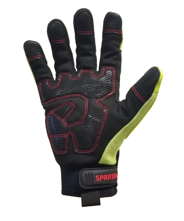Spartan Safety Hi Vis Cut 5 AntiVibration Impact Mechanics Gloves
