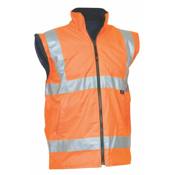 Hi Vis Orange Waterproof Safety Vest with Reflective Tape