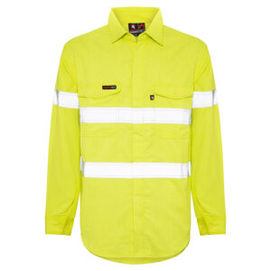 Taped Lightweight Hi Vis Arc Flash HRC2 Shirt – Yellow