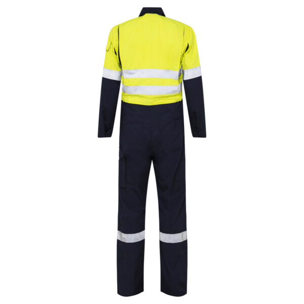 Hi Vis Yellow Navy Arc Flash Coverall with Reflective Tape