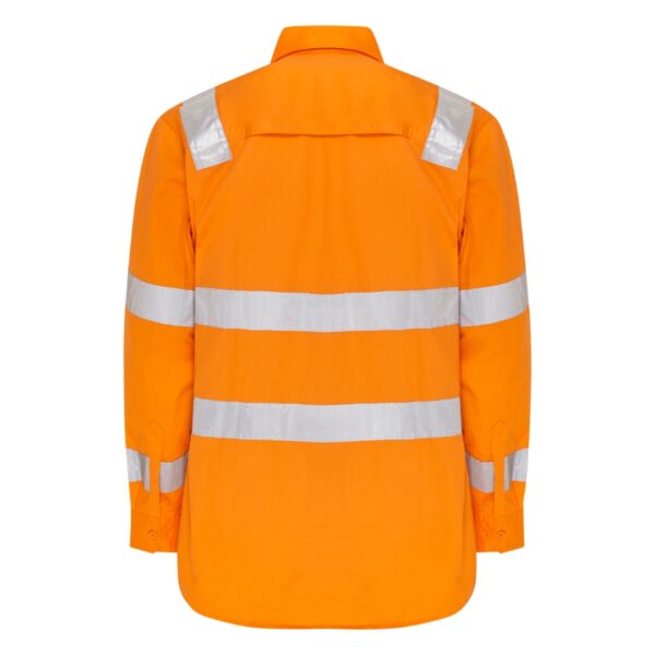 Taped Premium Lightweight Hi Vis Vic Rail Shirt - Orange