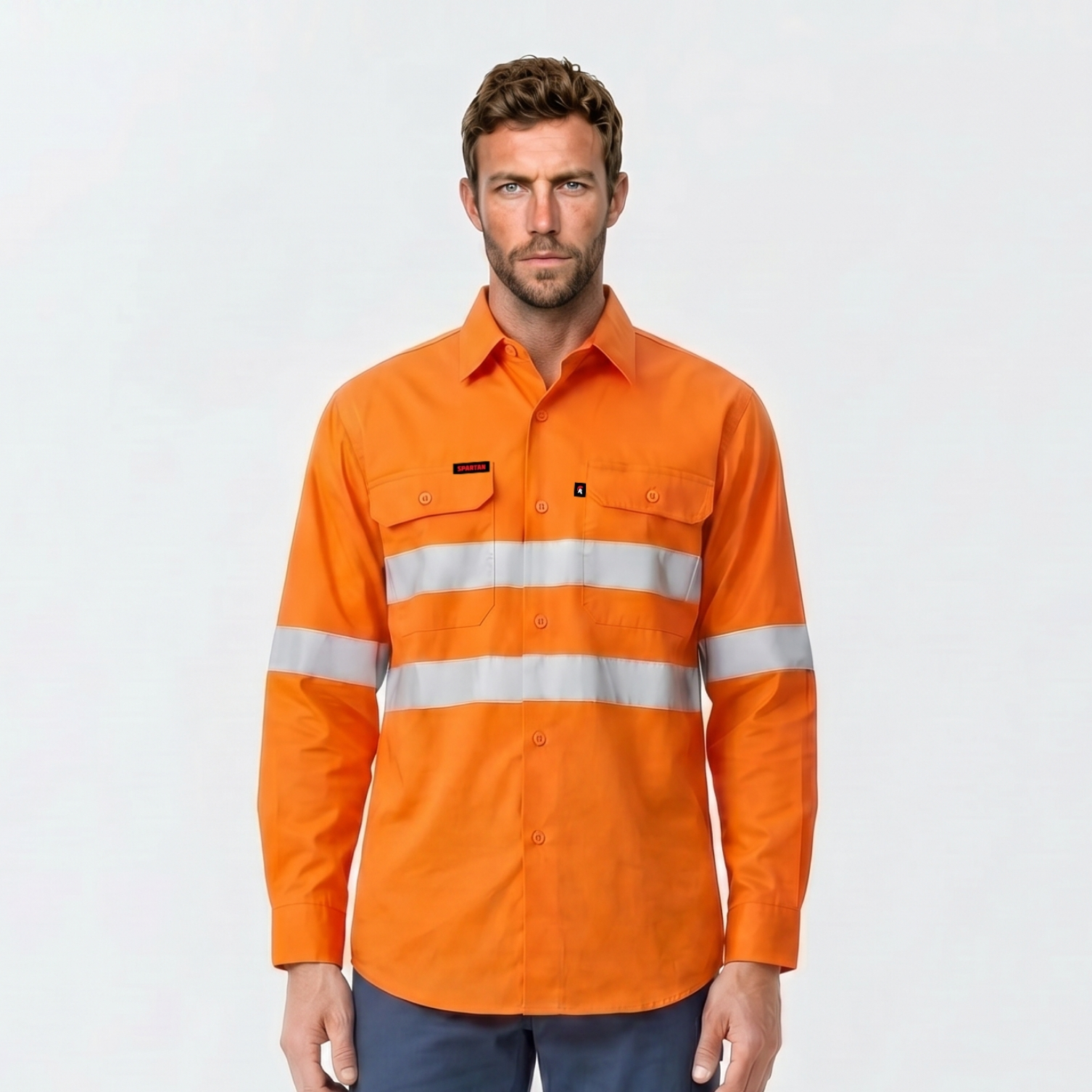 Taped Cool Breathe Hi Vis Shirt - Orange - Image 3