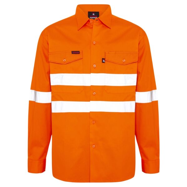 orange lightweight hi vis ripstop shirt