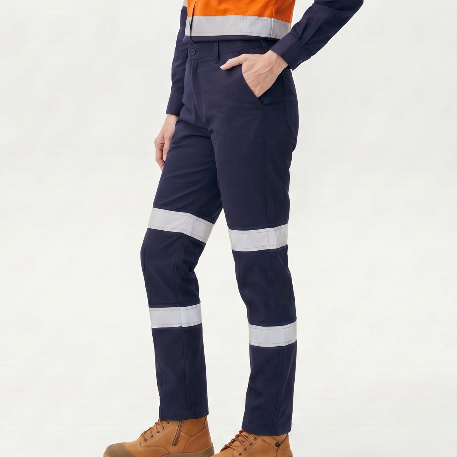 ladies cotton drill work pants